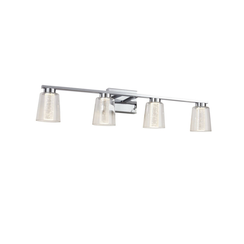 Ensemble de meuble-lavabo 4 lumières Manthan, Chrome