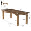 Table de salle à manger en bois massif 63 po