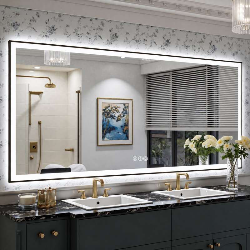 Miroir de salle de bain Lunara, 84 po x 40 po