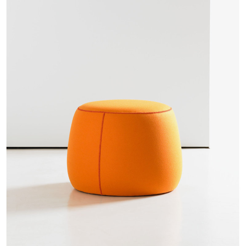 Apel Round Pouf, Vella Peppercorn