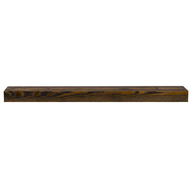 Dogberry Collections Solid Beam Floating Shelf, 36", Dark Chocolate
