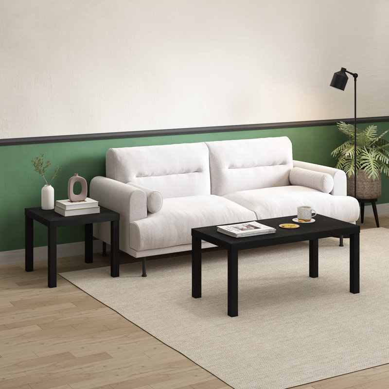 Kincer Square Side End Table, Black