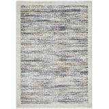 Abrao Machine Woven Polypropylene Area Rug in Black/Gray