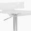 Tabouret réglable transparent et chromé avec pivot