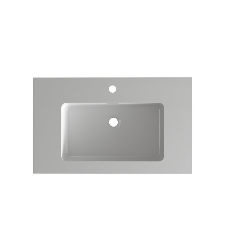 ntegrated Solid Surface Basin WITHOUT Drain And Faucet, Glossy White Color