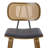 26" Modern Upholstered Low Back Rattan Wood Counter Height Stool-96885271-87883302