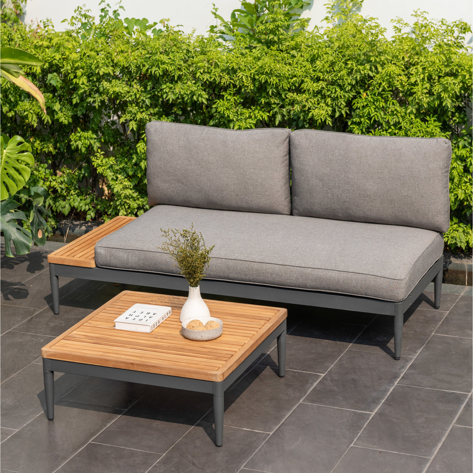 Bernier 2-Person Teak Patio Seating Group