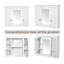 Armoire de salle de bain avec miroir, armoire à pharmacie murale avec 4 tablettes, armoire de rangement avec miroir