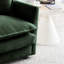 Chenille pour espace de vie - 2 avec coussins, base en bois massif, canapé de luxe dans la chambre, fabrication solide, confortable