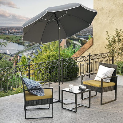 Parasol de plage Kashius de 78,74 po avec contrepoids en tissu inclus