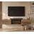 Desmone Modern Floating TV Stand for Up to 80" TVs, Minimalist Wall-Mounted Media Console with Storage, Walnut Brown Wood Finish -74417197-111925897