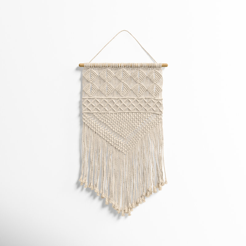 Cotton Hand Woven Tiered Wall Hanging , 31" H x 15" W
