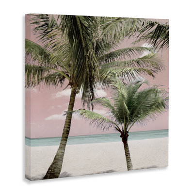 Quiet Escape Pink Palms Canvas, design by Natalie Carpentieri