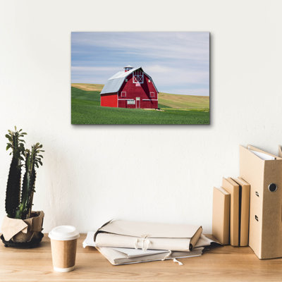 Epic Graffiti 'Red Palouse Barn 2'  by David Drost Canvas Wall Art, 18" x 12"