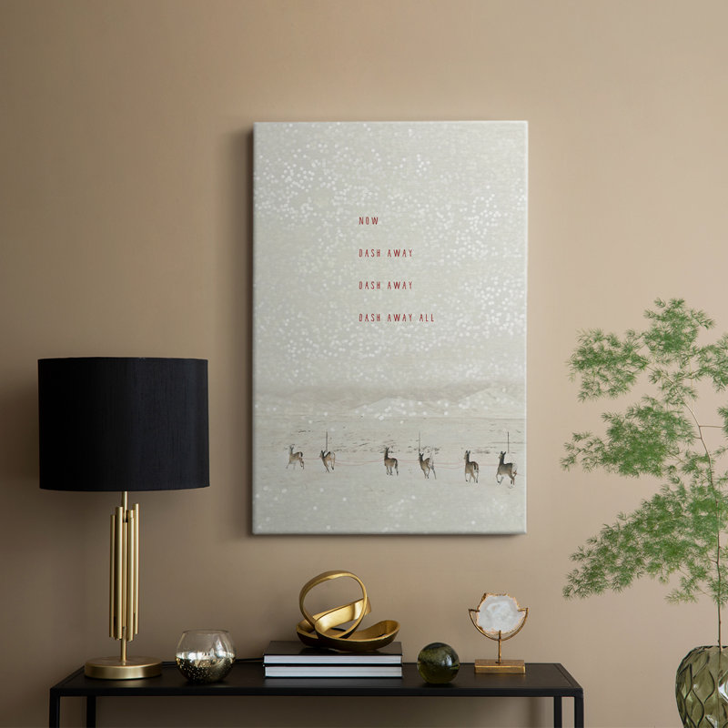 Deer Dashing -Gallery Wraraped Cavas, H 60 po x l 40 po