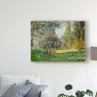 « landscape the parc monceau », reproduction de peinture à l’huile sur toile tendue
