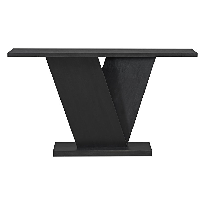 Console avec base en V, Noir