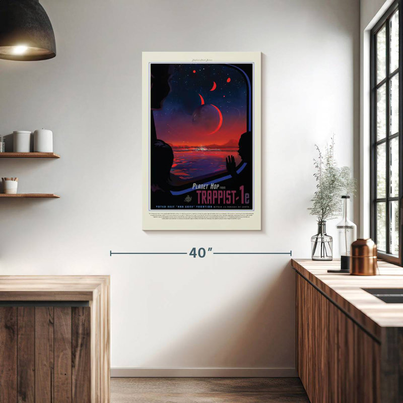 Imprimé Kelan Trappist 1E, H 39 po x l 26 po