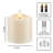 Flameless Ivory Wax Pillar Candle with Remote Control and Built-In 6-Hour Timer, Realistic Flickering 3D moving Flame, D3" x 3"H, Indoor Home Decor, Melted edge design, Single-Pack (Holders not included)-519481139-519481137