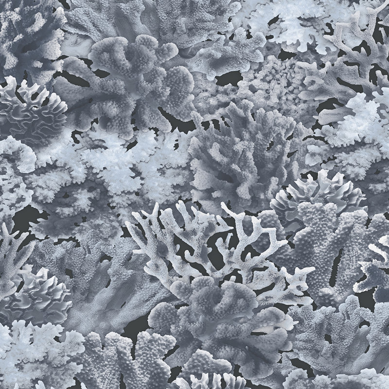  Panneau de papier peint Coral L 36 po x l 20,5 po, L 36 po x l 20,5 po, Gris cendre