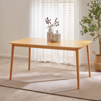 Drea Solid Wood Dining Table - Traditional Rustic Farmhouse Kitchen Style