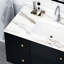 Comptoir de meuble-lavabo en marbre blanc 43 po - Lavabo central rectangulaire, dosseret 4 po, trou de robinet pré-percé, compatible avec les armoires l 42 po x P 21 po
