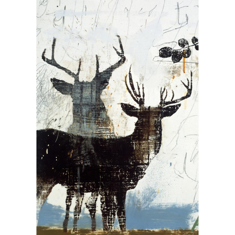 Cervidae II Print by Atkinson, Patrick, Oak Single Picture Framed