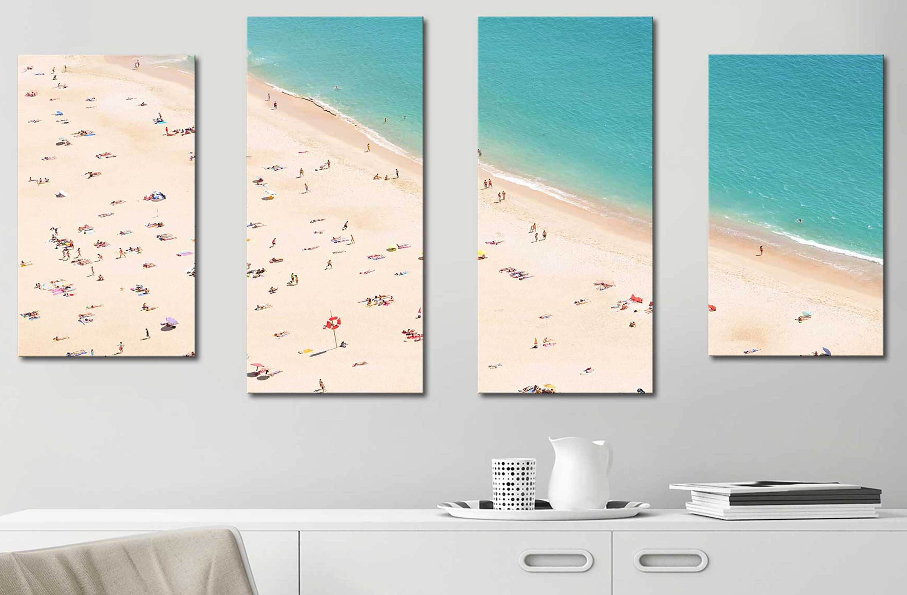 Rosecliff Heights Beach Please V On Canvas 4 Pieces Print | Wayfair