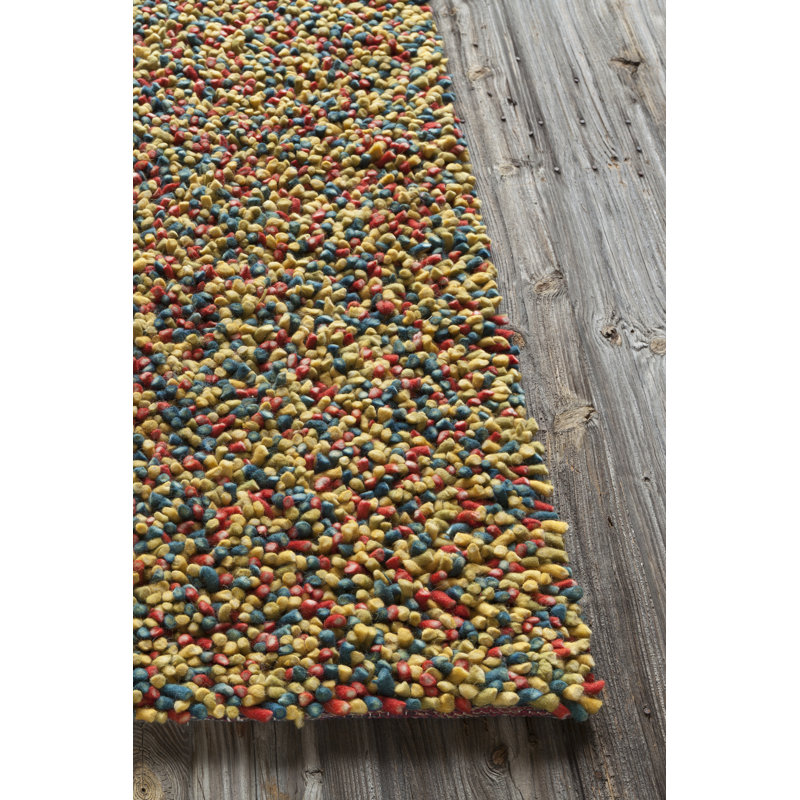 Gems Blue/Gray Area Rug, Rectangle 7'9" x 10'6", Brown/Yellow