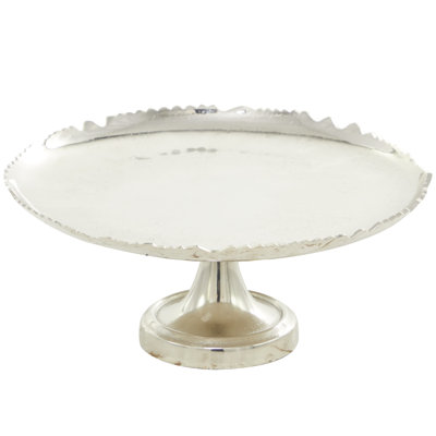 Aluminum Metal Decorative Cake Stand with Pedestal Base