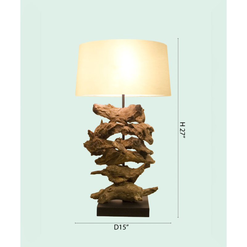 Lampe de table transitionnelle noire à 1 lumière avec abat-jour en lin blanc 