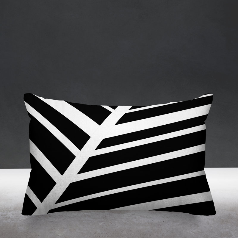 Coussin décoratif intérieur / extérieur Sanford, Noir