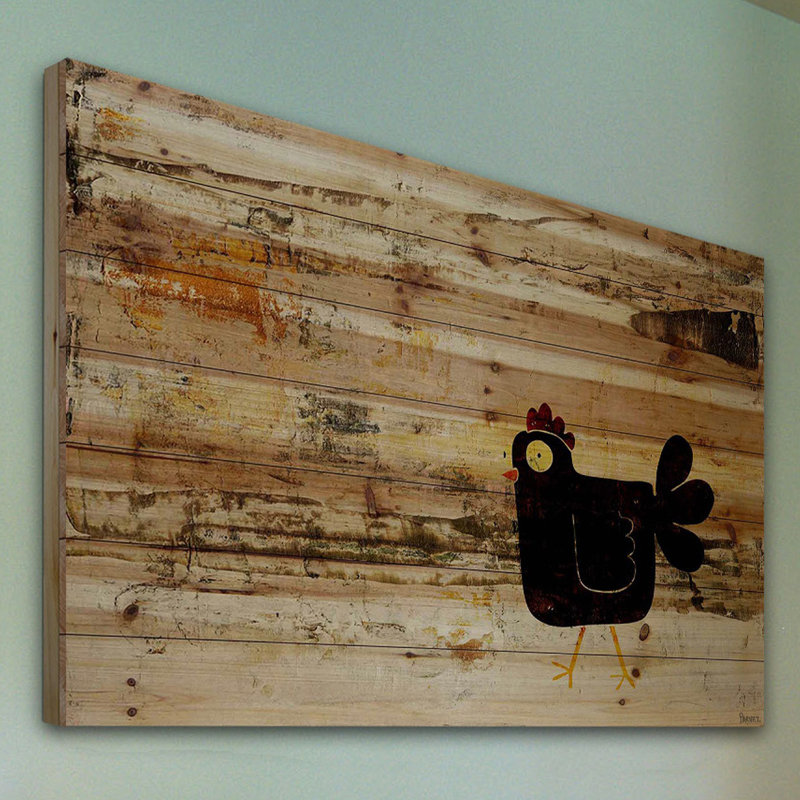 « poulet eye »-impression de peinture à l’aquarelle, H 30 po x l 45 po x P 1,5 po