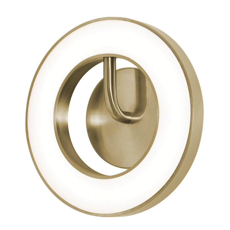 One 10'' LED Sconce - Light Antique Brass, Light Antique Brass