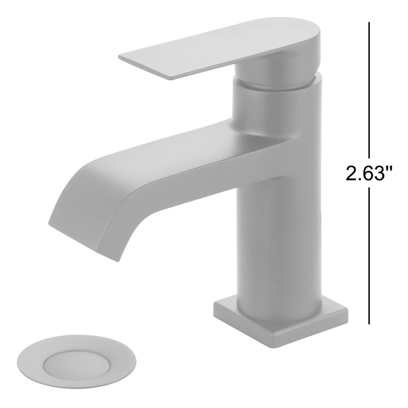 I4 Single-handle Bathroom Faucet with Drain Assembly, Matte Black