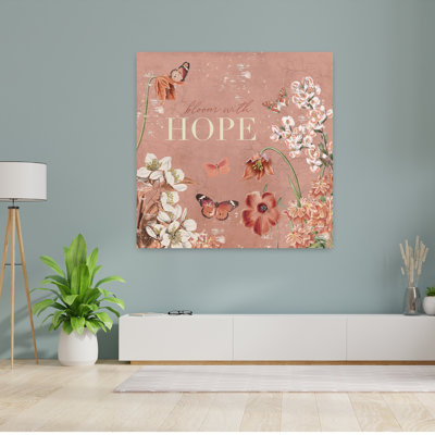 Art contemporain «Flutter and Bloom Iv with Animal Bloom with Hope»