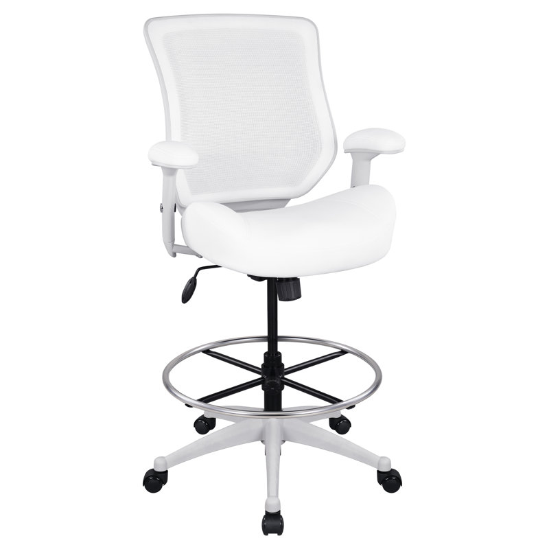 Fauteuil de bureau ergonomique Oeds, Gris, Blanc