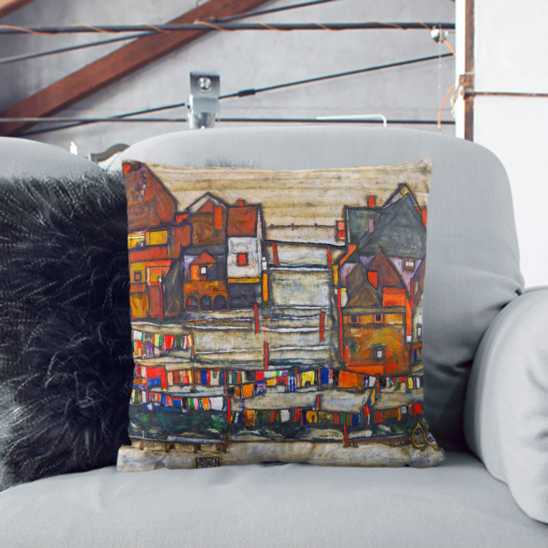Square Cushion, Stone, 40cm H x 40cm W x 15cm D