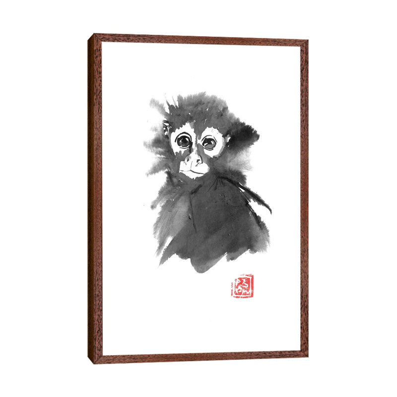 Oustiti by Péchane - Print on Canvas, 101.6 cm H x 66.04 cm W, Classic Brown Wood Framed