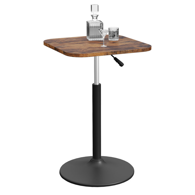  Height-Adjustable(26.8-36.2 Inches) Bar Table,Cocktail Tables with Base, Counter Height Table for Small Space