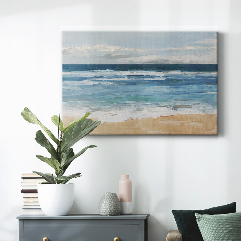 Toile tendue avec galerie Ocean Waves II, H 12 po x l 18 po