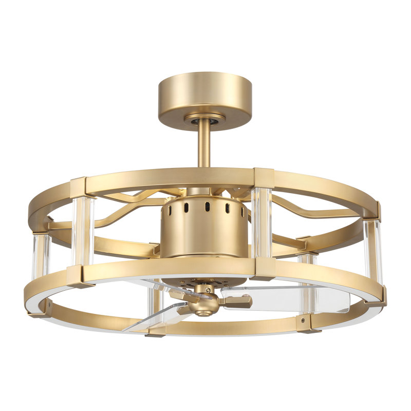 Alexis 18'' Ceiling Fan with LED Lights, Gold