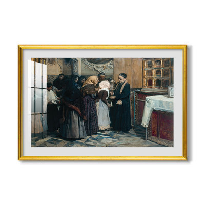 Kissing the Relic (El beso de la reliquia), 1893-Joaquín Sorolla-Custom Framed Canvas