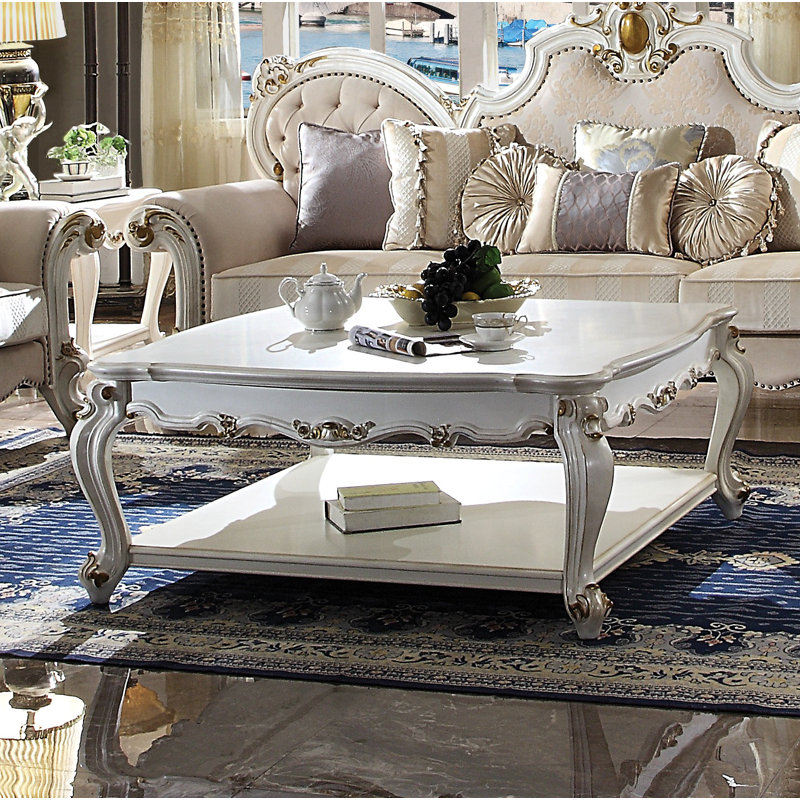 Berkli Coffee Table with Storage, White