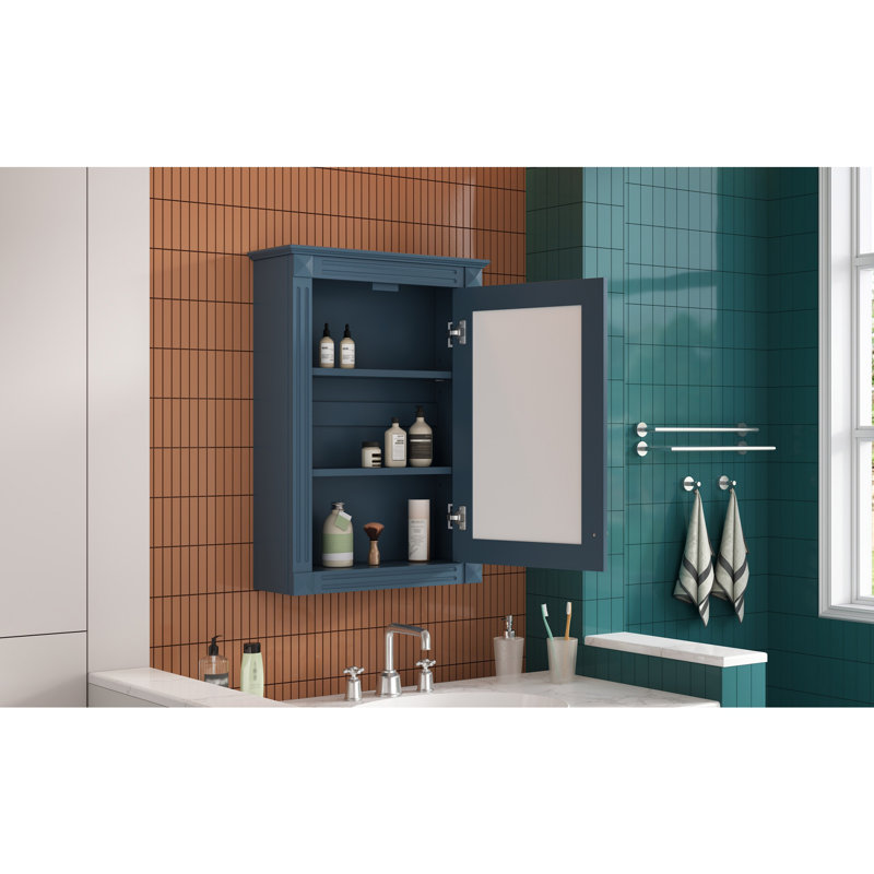 Armoire de rangement de salle de bain murale 20 "avec miroir