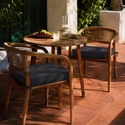 Coussins de chaise d'extérieur pour l'extérieur, coussins de chaise de patio résistants à l'eau avec poignée et fond antidérapant