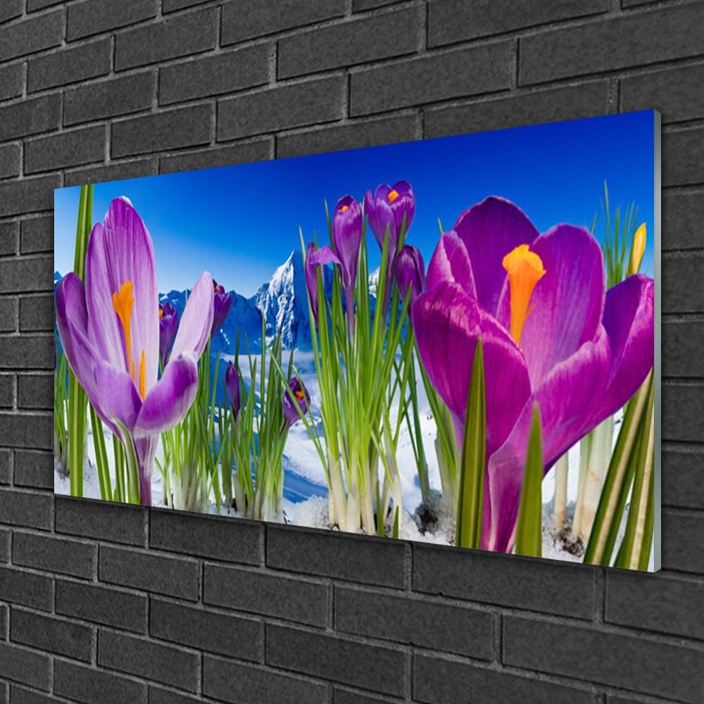 Glasbild Blumen Floral