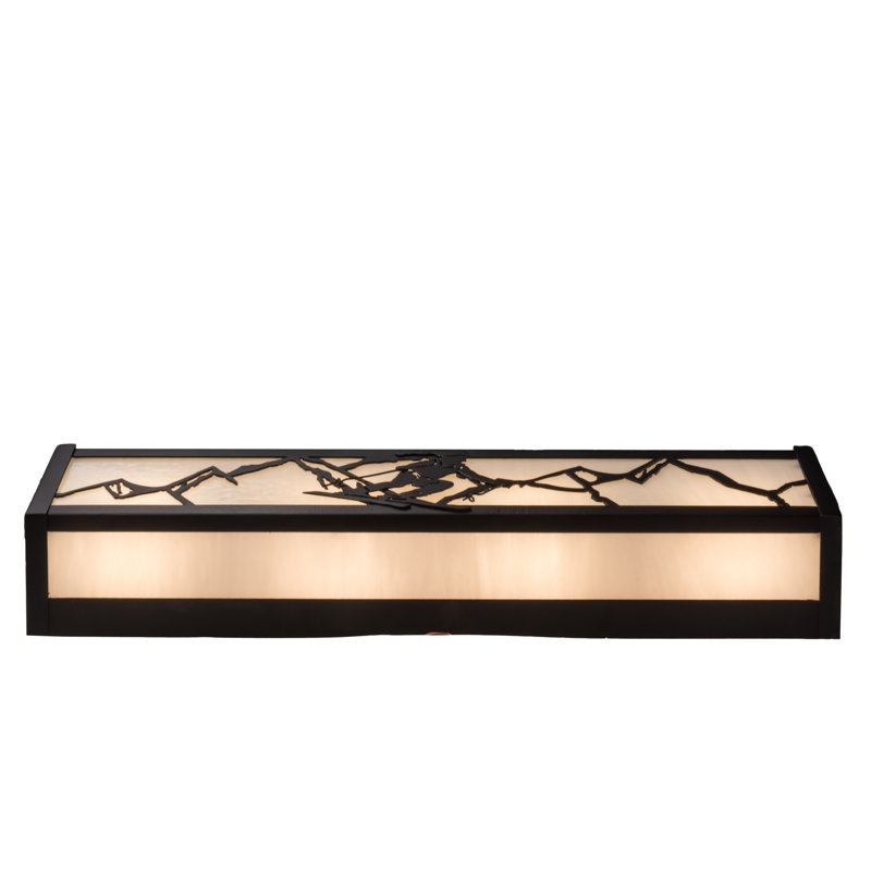 Rustic Lodge 4 - Light Bath Bar, Black