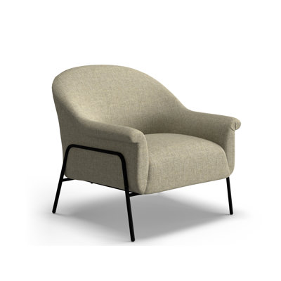 Chaise d'appoint avec pieds en métal noir