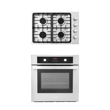 5 Piece Kitchen Package with French Door Refrigerator & 36 Electric Cooktop & Wall Oven Cosmo COS-5PKG-098